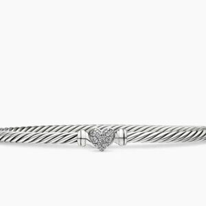 David Yurman CLASSIC CABLE HEART STATION BRACELET